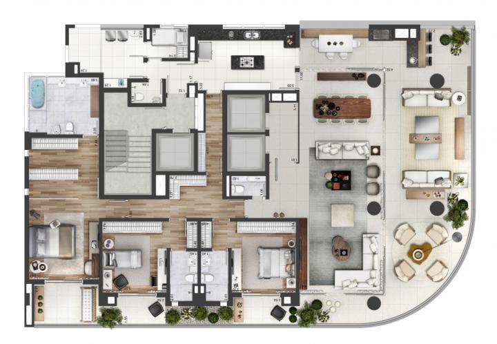 Apartamento à venda com 3 quartos, 323m² - Foto 9