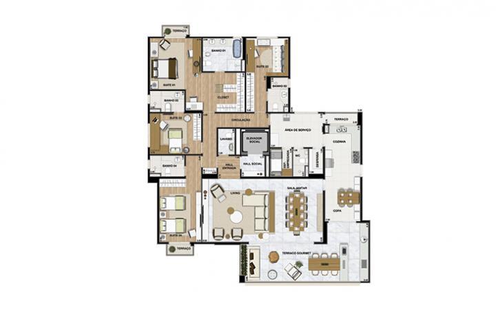 Apartamento à venda com 4 quartos, 246m² - Foto 9