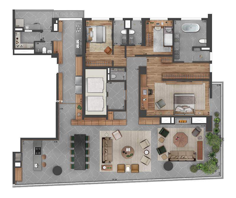 Apartamento à venda com 3 quartos, 288m² - Foto 10