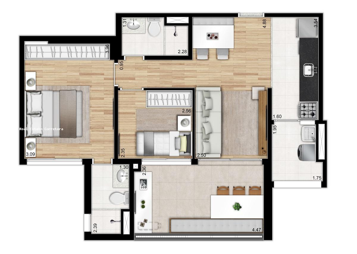 Apartamento à venda com 1 quarto, 73m² - Foto 3