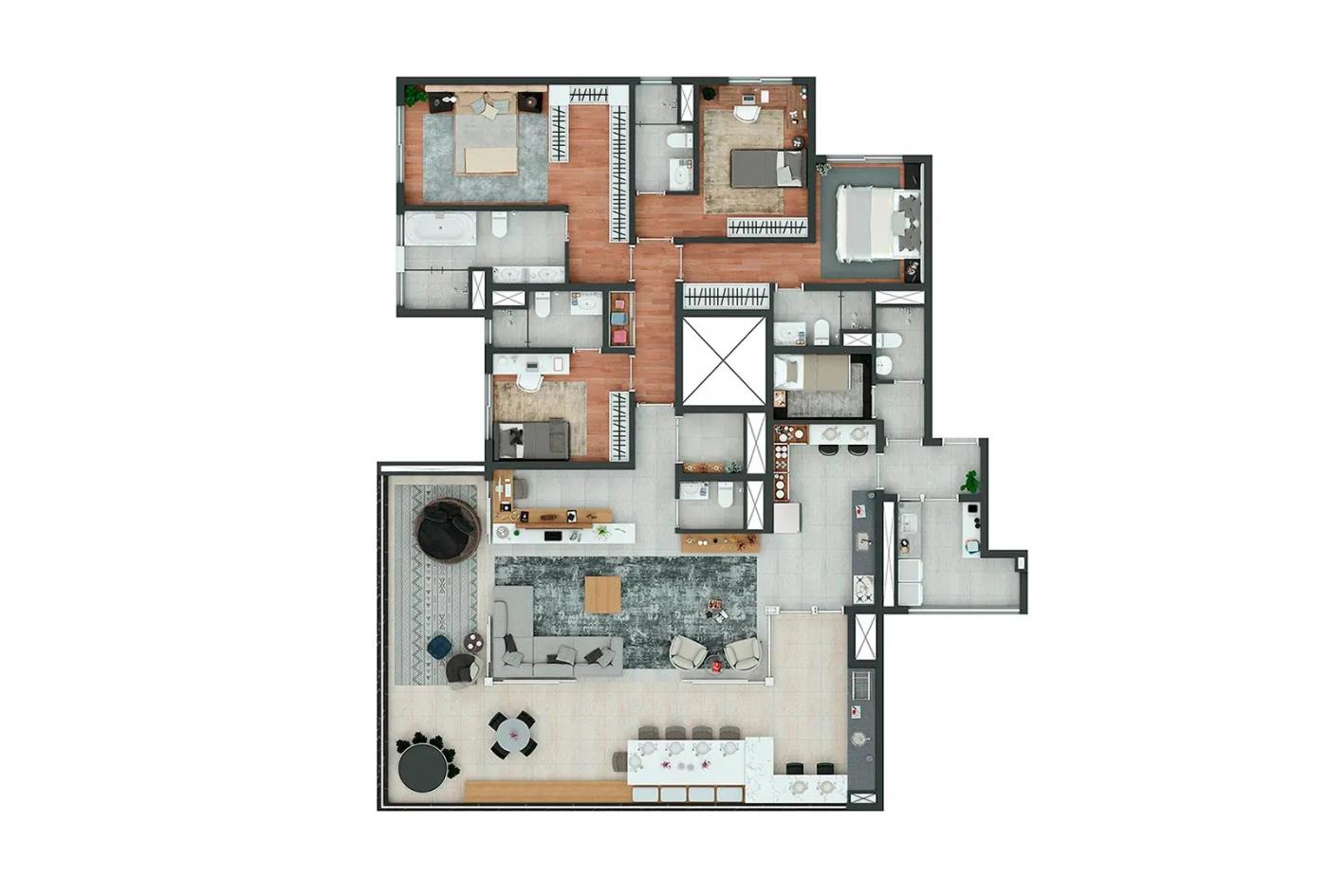 Apartamento à venda com 4 quartos, 230m² - Foto 3